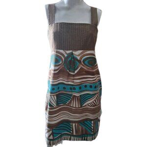 Taylor One Silk Linen Dress Summer Fun NWOT 12